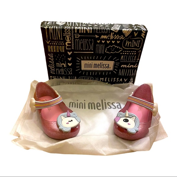NEW MINI MELISSA Ultragirl Unicorn Clear Pink Mary Janes with Box-Size 5 - Picture 2 of 6